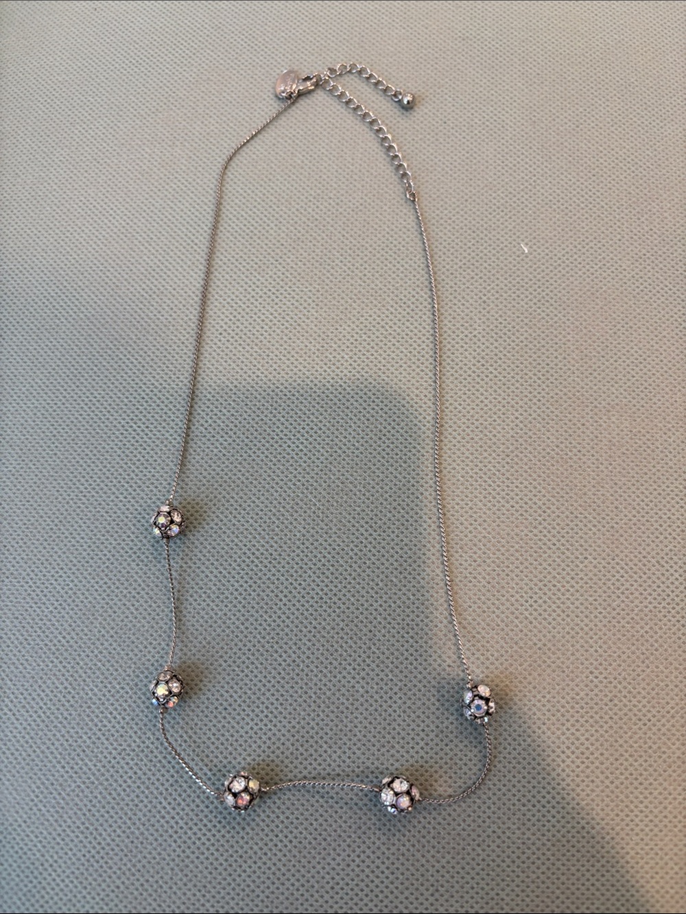 Lia Sophia Silver Floral Station Necklace - Silver